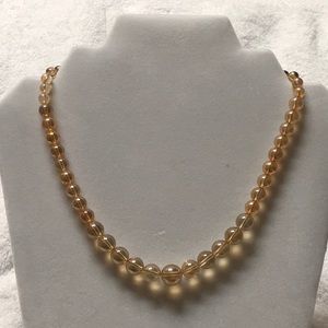 RJC Peach Glass Beaded Necklace